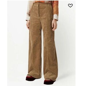 NWT Burberry 2022 Wide Leg Corduroy Trousers